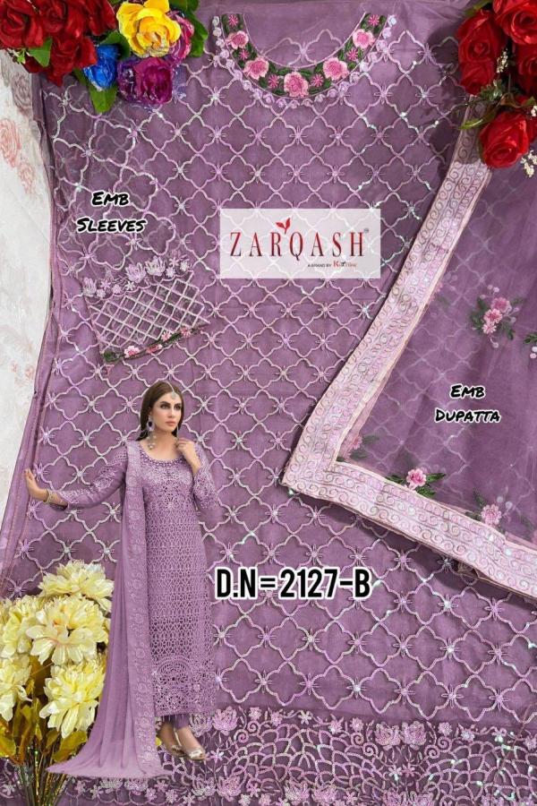 Zarqash Maria 2127 Net Embroidery Pakistani Suits Collection